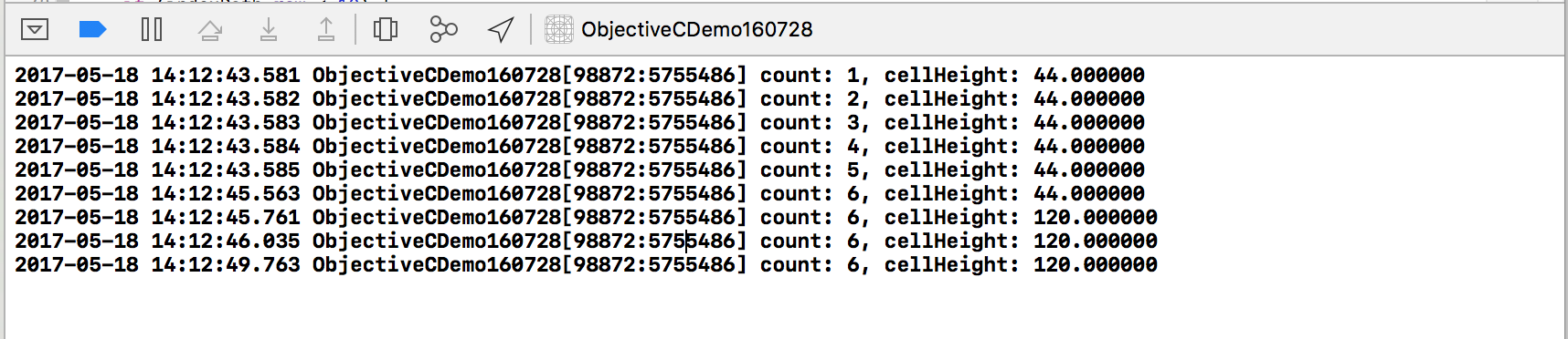 cell高为120时，新建了6个cell